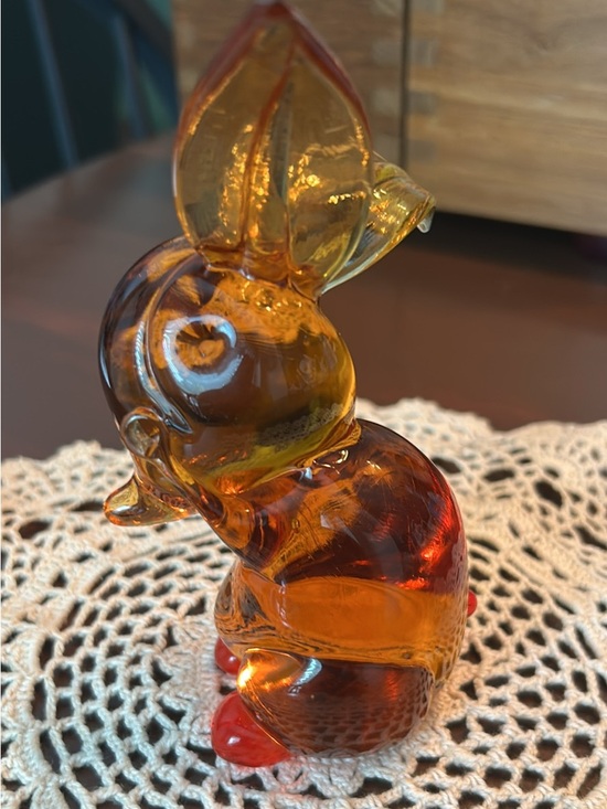 Other - Pilgrim amber glass rabbit figure. Has small chip on paw. Very heavy - does glow